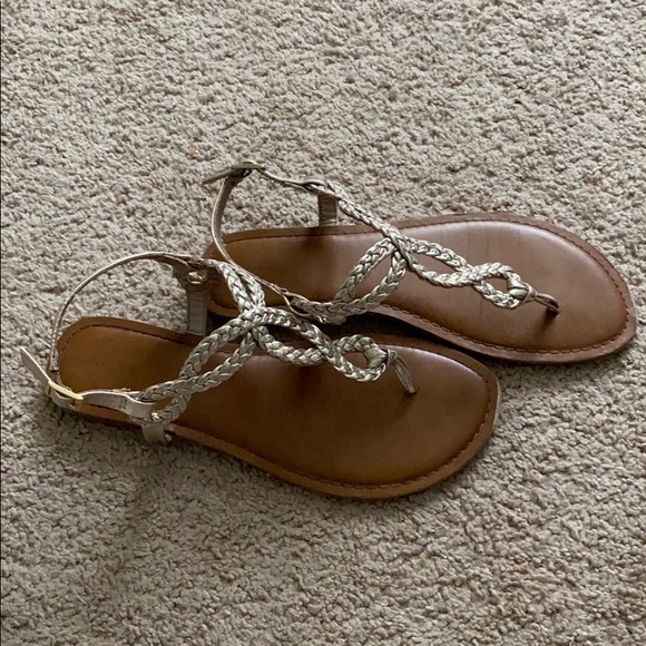 Francescas Gold Braided Sandals-Size 10 - Picture 2 of 2